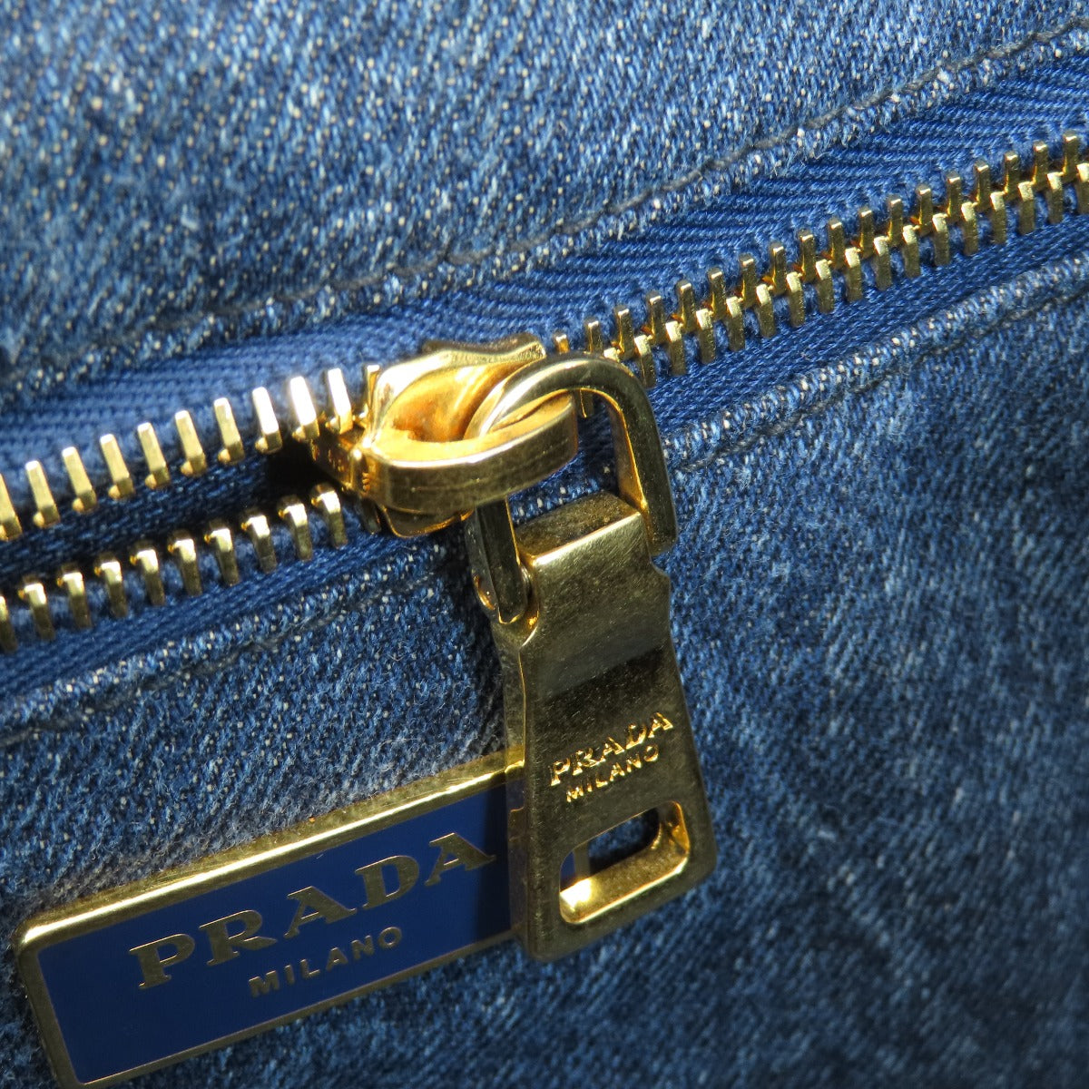 PRADA B1877B Canapa Tote Bag Denim Ladies [Used]