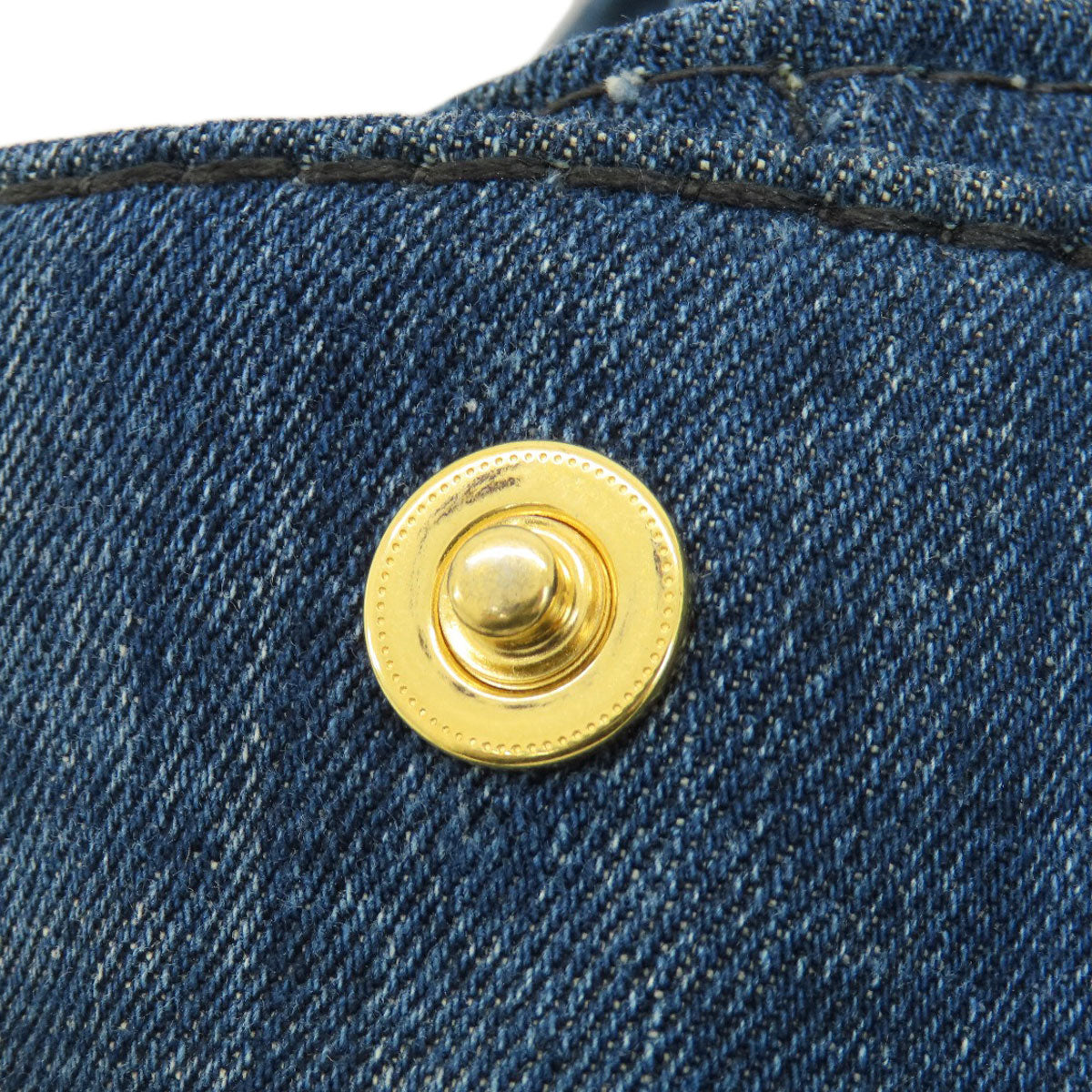 PRADA B1877B Canapa Tote Bag Denim Ladies [Used]