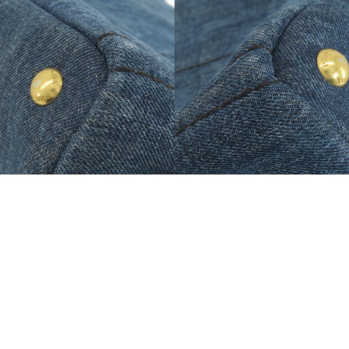 PRADA B1877B Canapa Tote Bag Denim Ladies [Used]