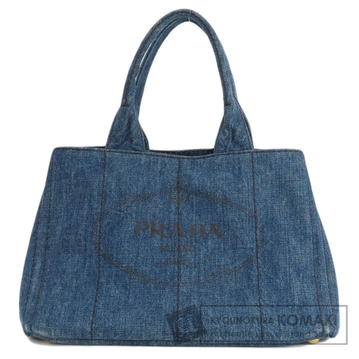 PRADA B1877B Canapa Tote Bag Denim Ladies [Used]