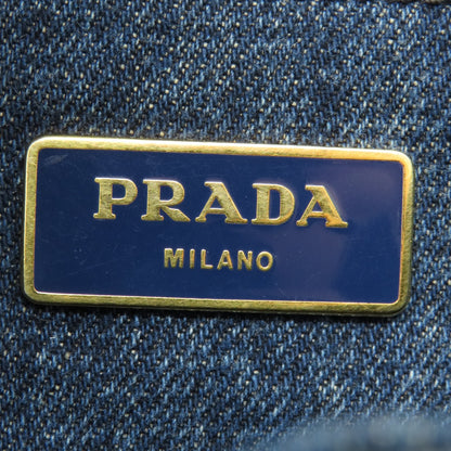 PRADA B1877B Canapa Tote Bag Denim Ladies [Used]