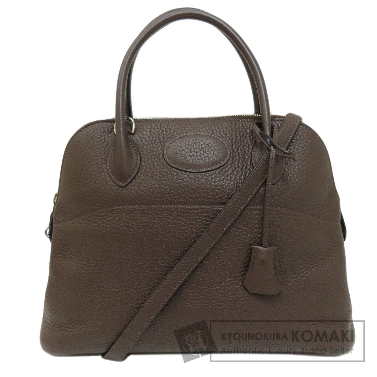 HERMES   Handbag Bolide31 Chocolat SilverHardware Taurillon Clemence Ladies