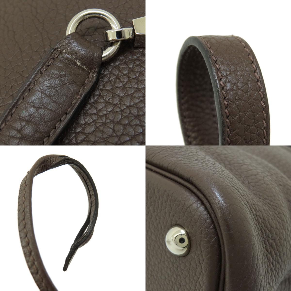 HERMES Bolide31 Chocolat SilverHardware Handbag Taurillon Clemence Ladies [Used]