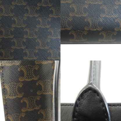 CELINE Vertical Cabas Triomphe Tote Bag PVC Ladies [Used]