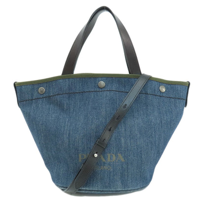 PRADA  1BG244 Handbag Bucket type 2WAY Denim Ladies