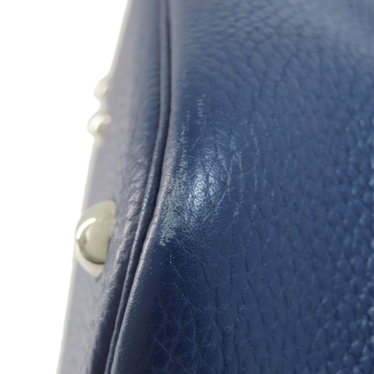 HERMES   Handbag Bolide31 Blue Ankle SilverHardware Taurillon Clemence Ladies