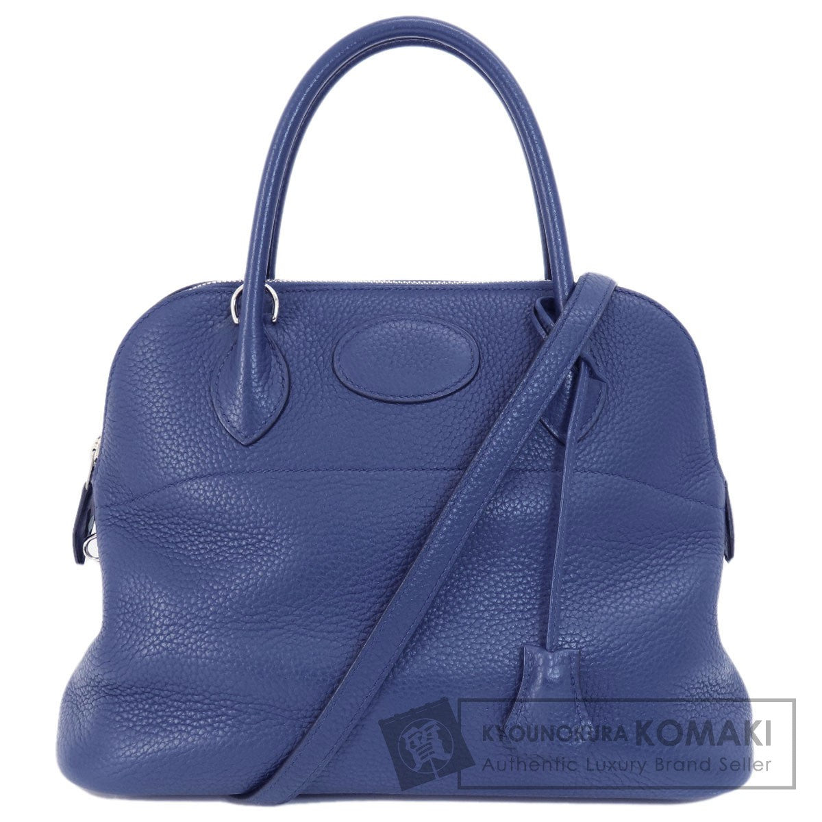 HERMES   Handbag Bolide31 Blue Ankle SilverHardware Taurillon Clemence Ladies