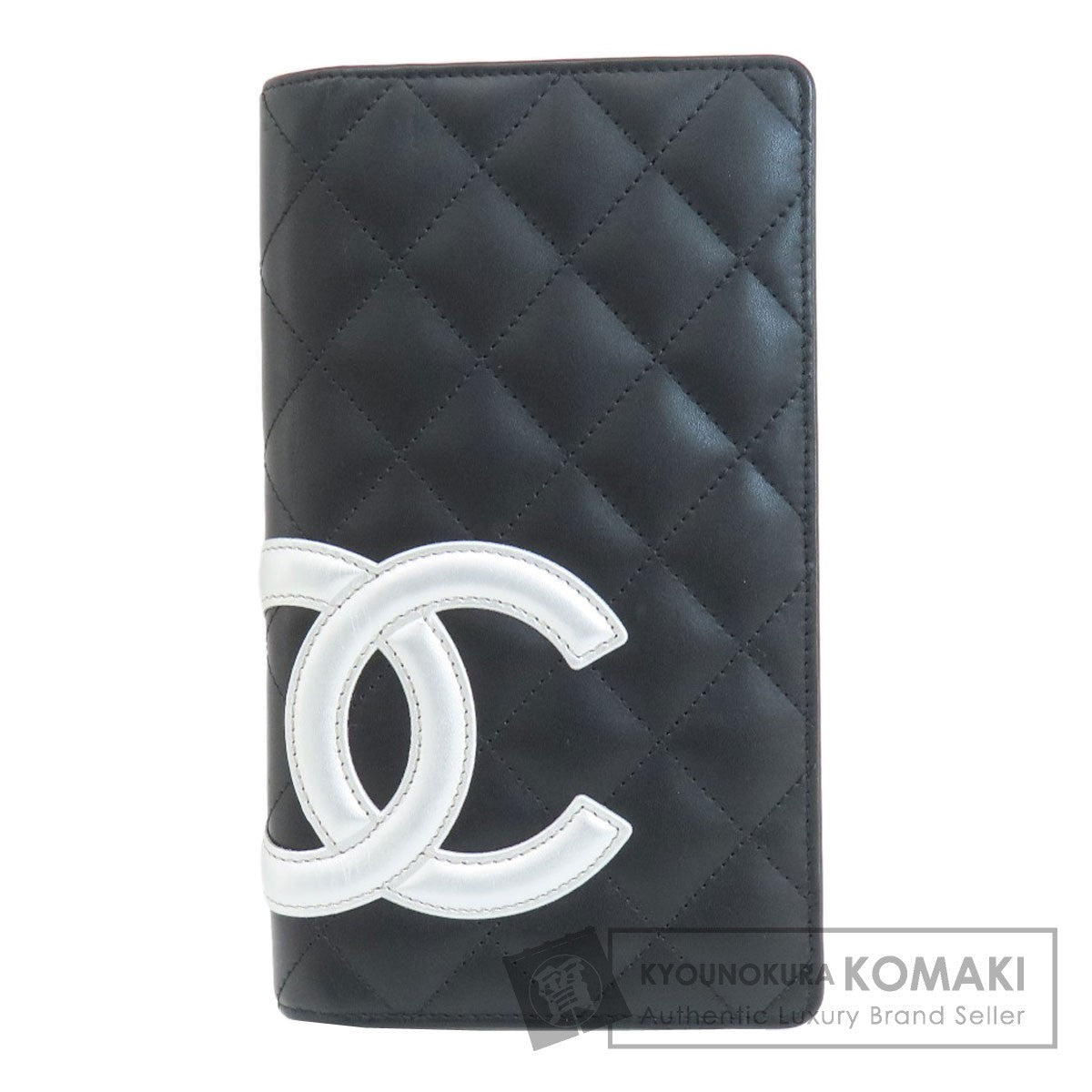 CHANEL   Long wallet (with coin pocket) CAMBON LINE SilverHardware Calf Ladies