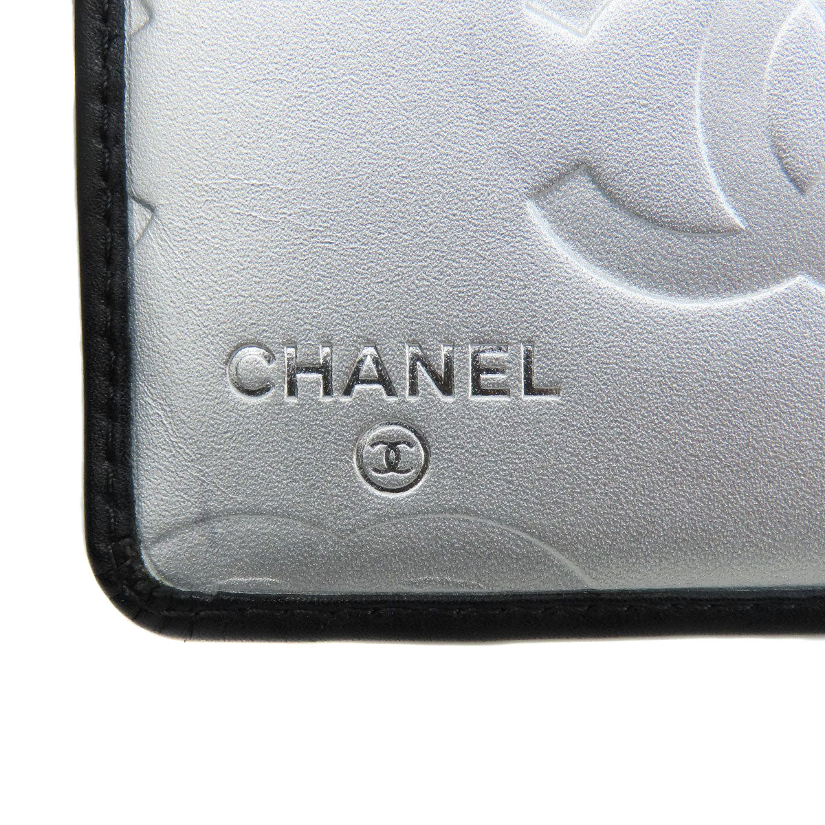 CHANEL   Long wallet (with coin pocket) CAMBON LINE SilverHardware Calf Ladies