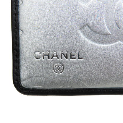 CHANEL   Long wallet (with coin pocket) CAMBON LINE SilverHardware Calf Ladies