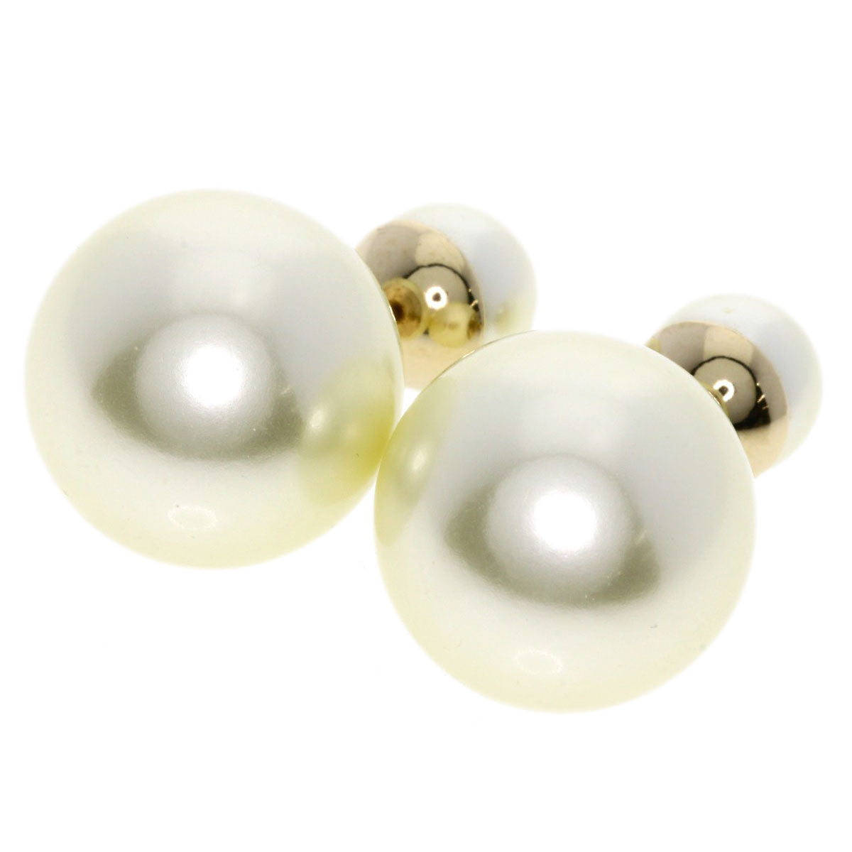 CHRISTIAN DIOR Fake pearl earring Metal Ladies [Used]