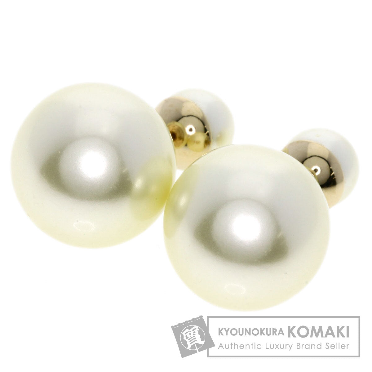 CHRISTIAN DIOR Fake pearl earring Metal Ladies [Used]
