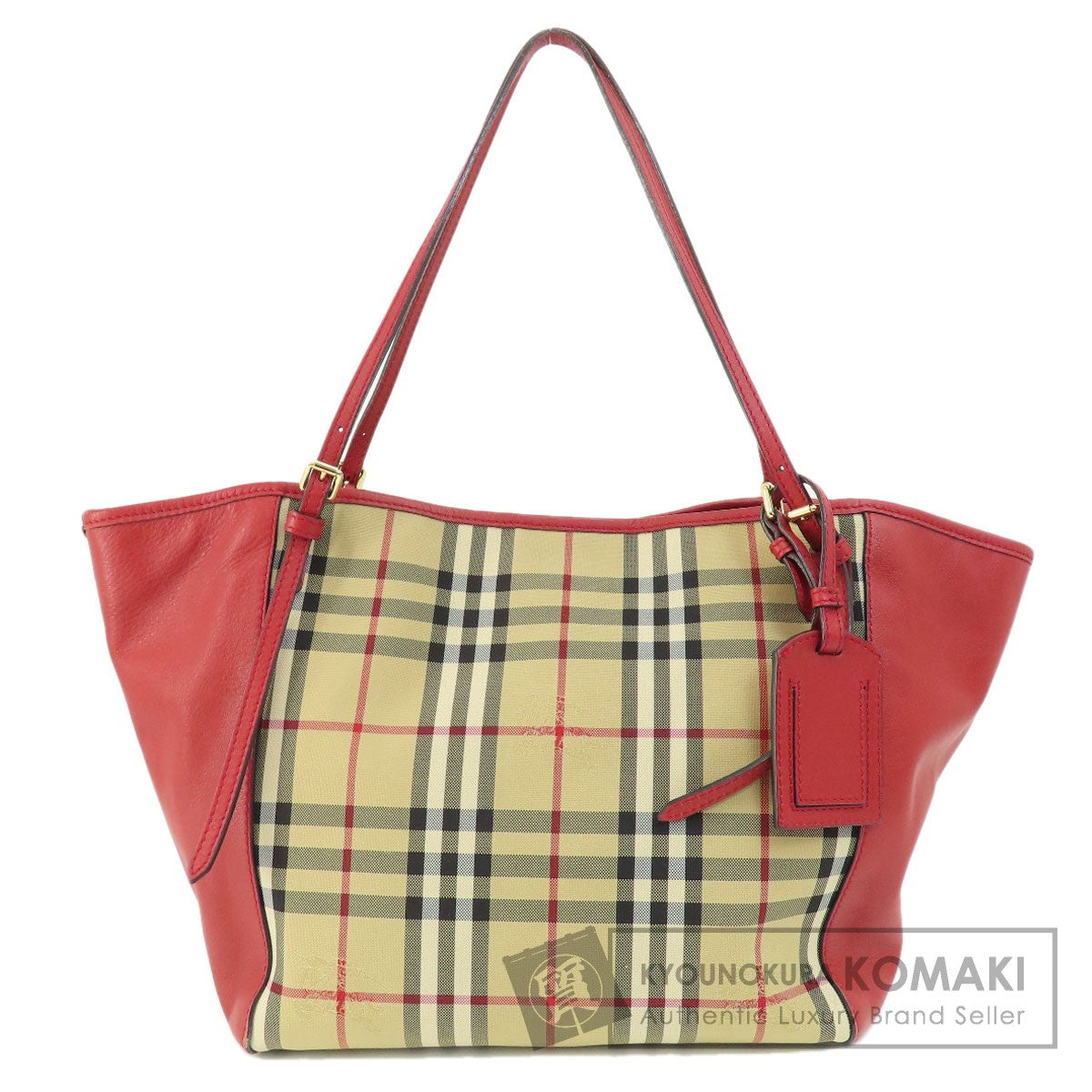 BURBERRY   Tote Bag Nova Check Canvas LeatherLadies