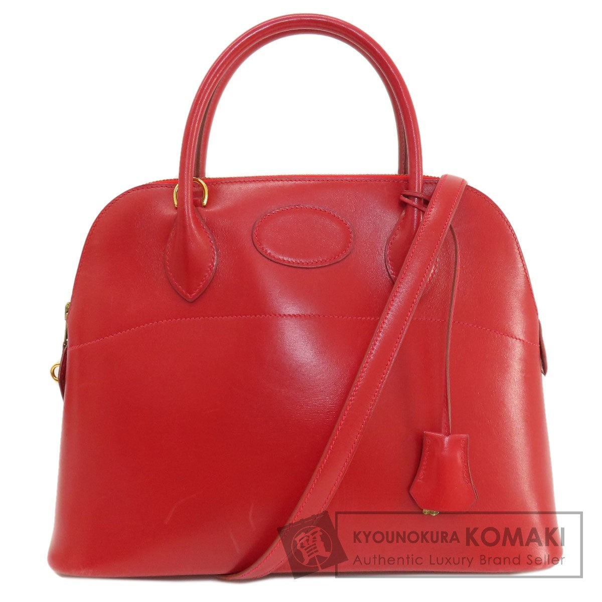 HERMES   Handbag Bolide31 Rouge Vif GoldHardware Box calf Ladies