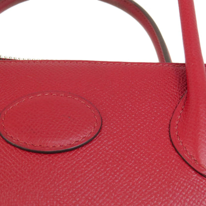 HERMES   Handbag Bolide27 Rouge Grena SilverHardware Epsom Ladies