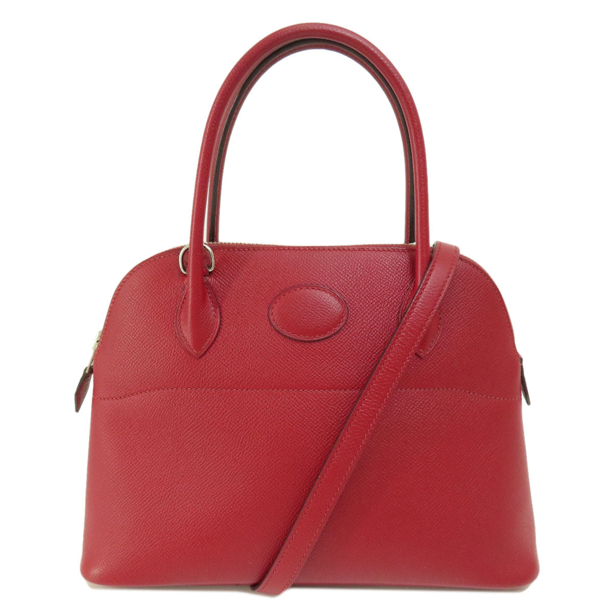 HERMES   Handbag Bolide27 Rouge Grena SilverHardware Epsom Ladies