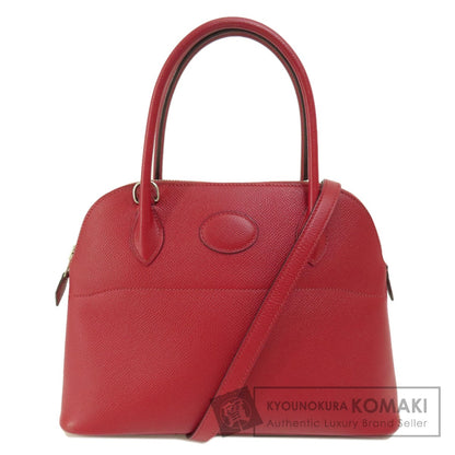 HERMES   Handbag Bolide27 Rouge Grena SilverHardware Epsom Ladies