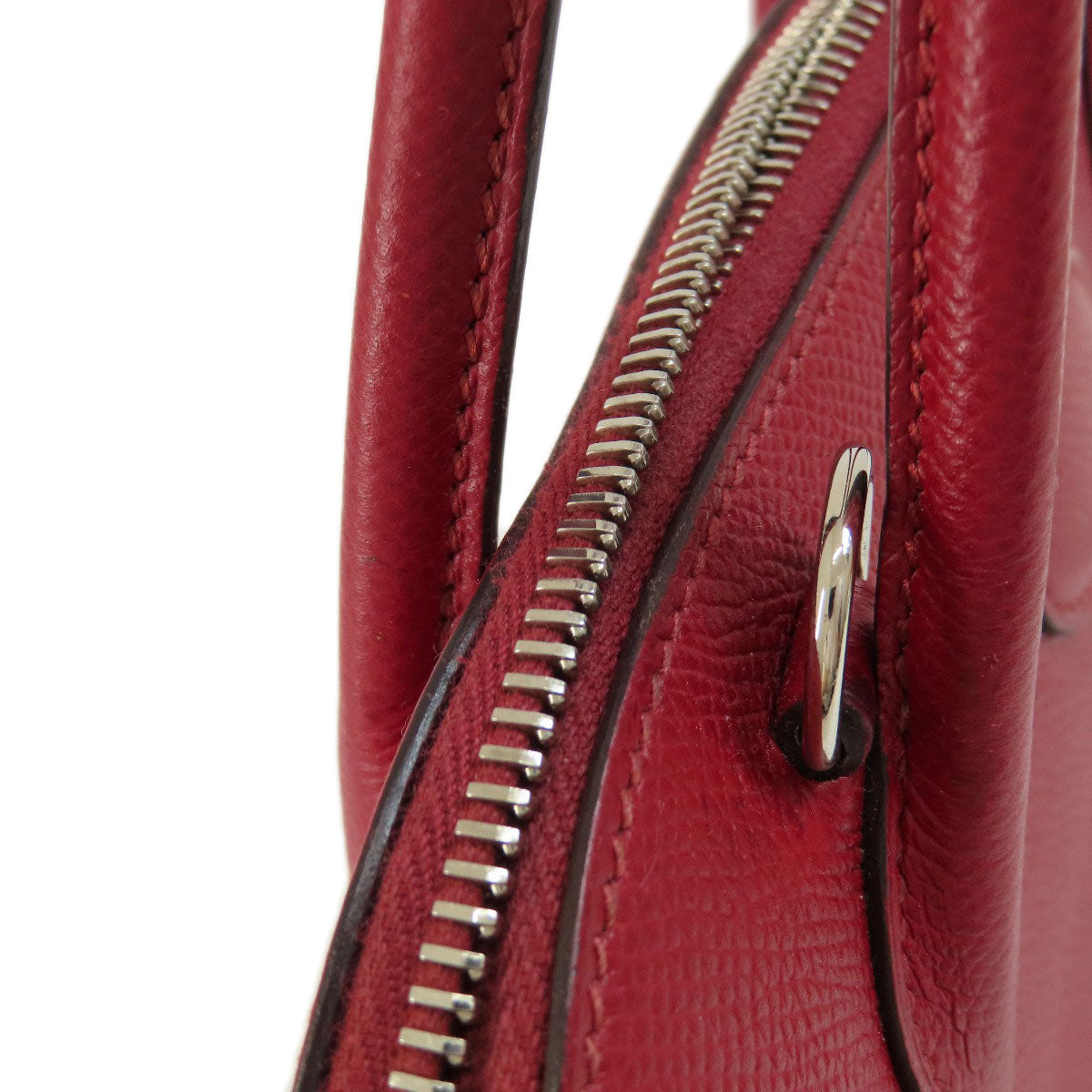 HERMES   Handbag Bolide27 Rouge Grena SilverHardware Epsom Ladies