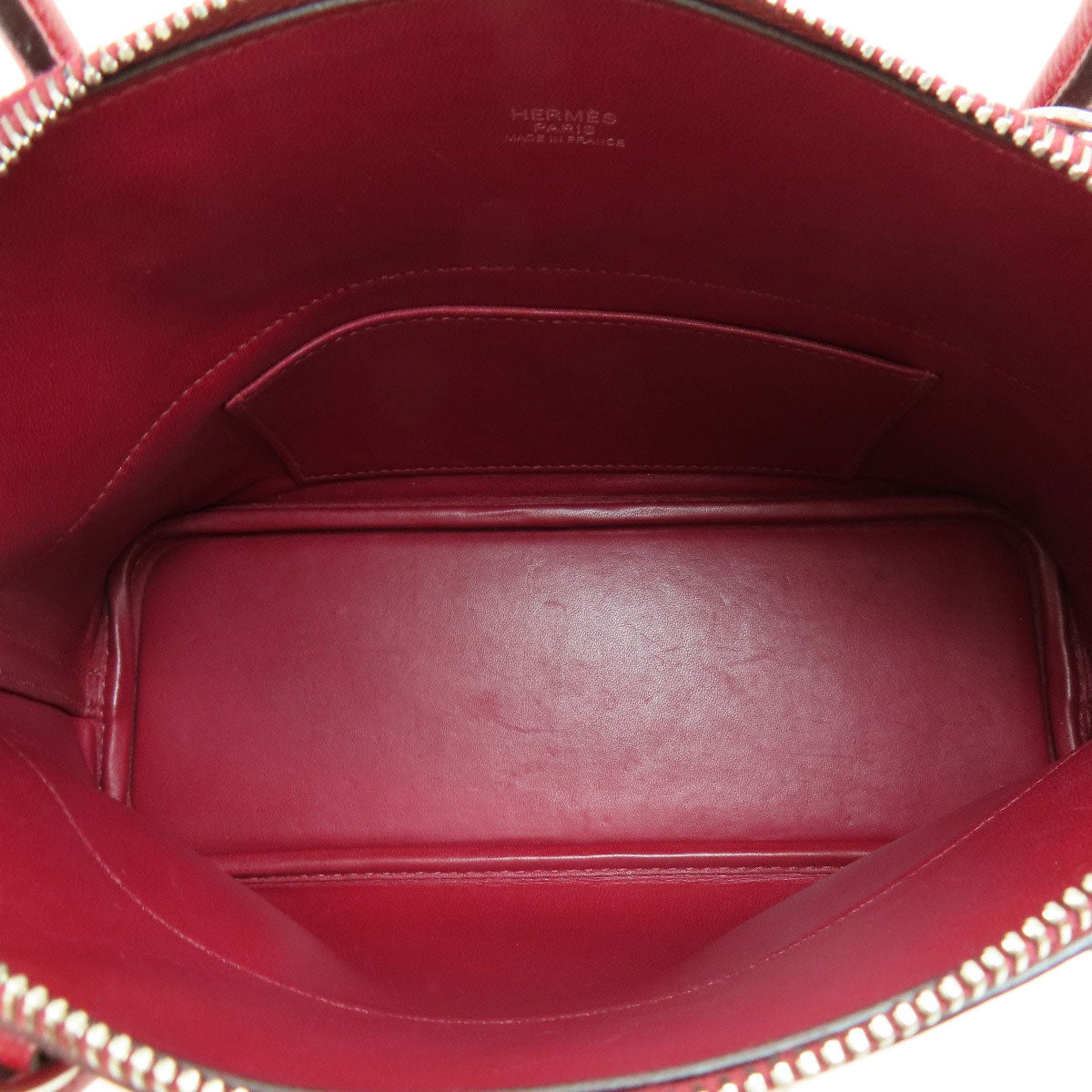 HERMES   Handbag Bolide27 Rouge Grena SilverHardware Epsom Ladies