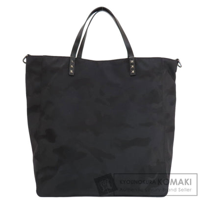 VALENTINO camouflage pattern studs Tote Bag Nylon Ladies [Used]