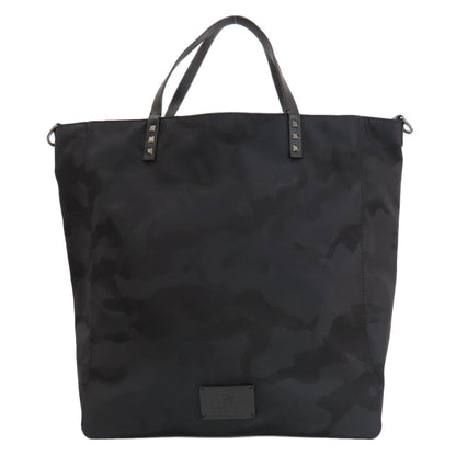 VALENTINO   Tote Bag camouflage pattern studs Nylon Ladies