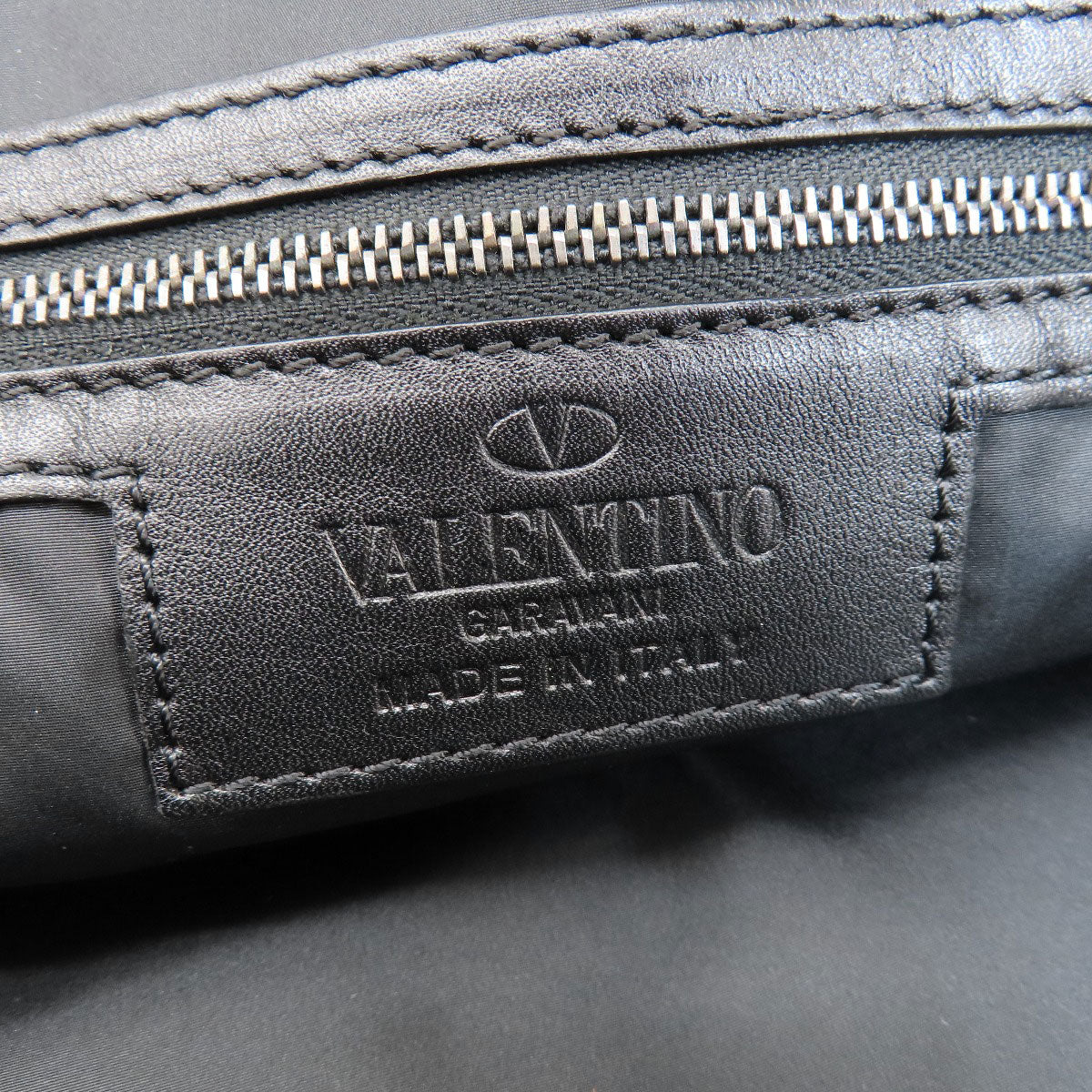 VALENTINO camouflage pattern studs Tote Bag Nylon Ladies [Used]