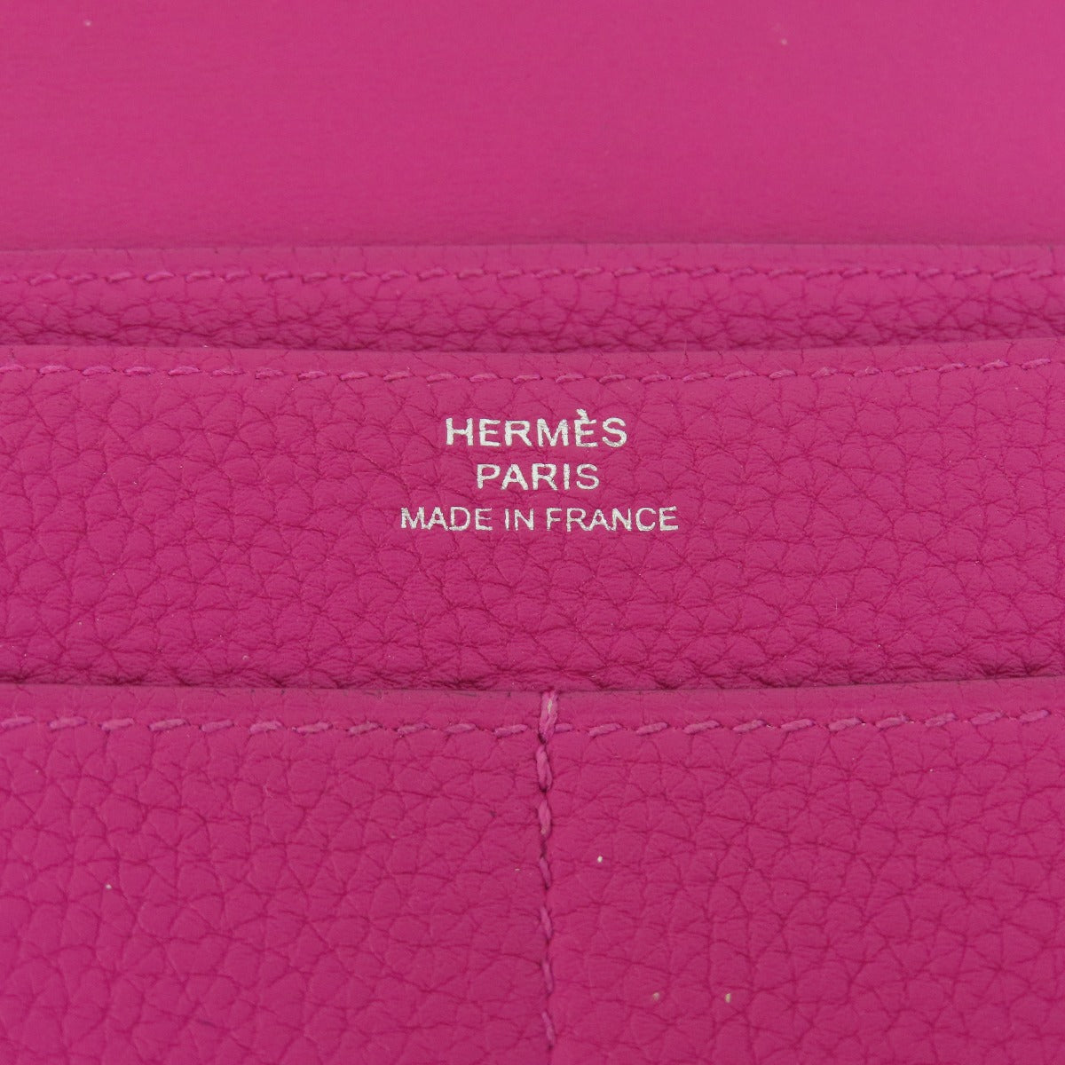 HERMES   Long wallet (with coin pocket) Dogon GM Purple SilverHardware Taurillon Clemence Ladies