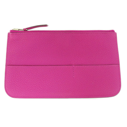 HERMES   Long wallet (with coin pocket) Dogon GM Purple SilverHardware Taurillon Clemence Ladies