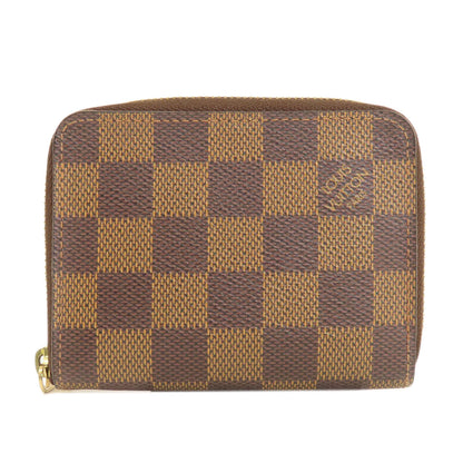 LOUIS VUITTON N63070 Zippy Coin Purse Damier Ebene coin purse Damier canvas Ladies [Used]