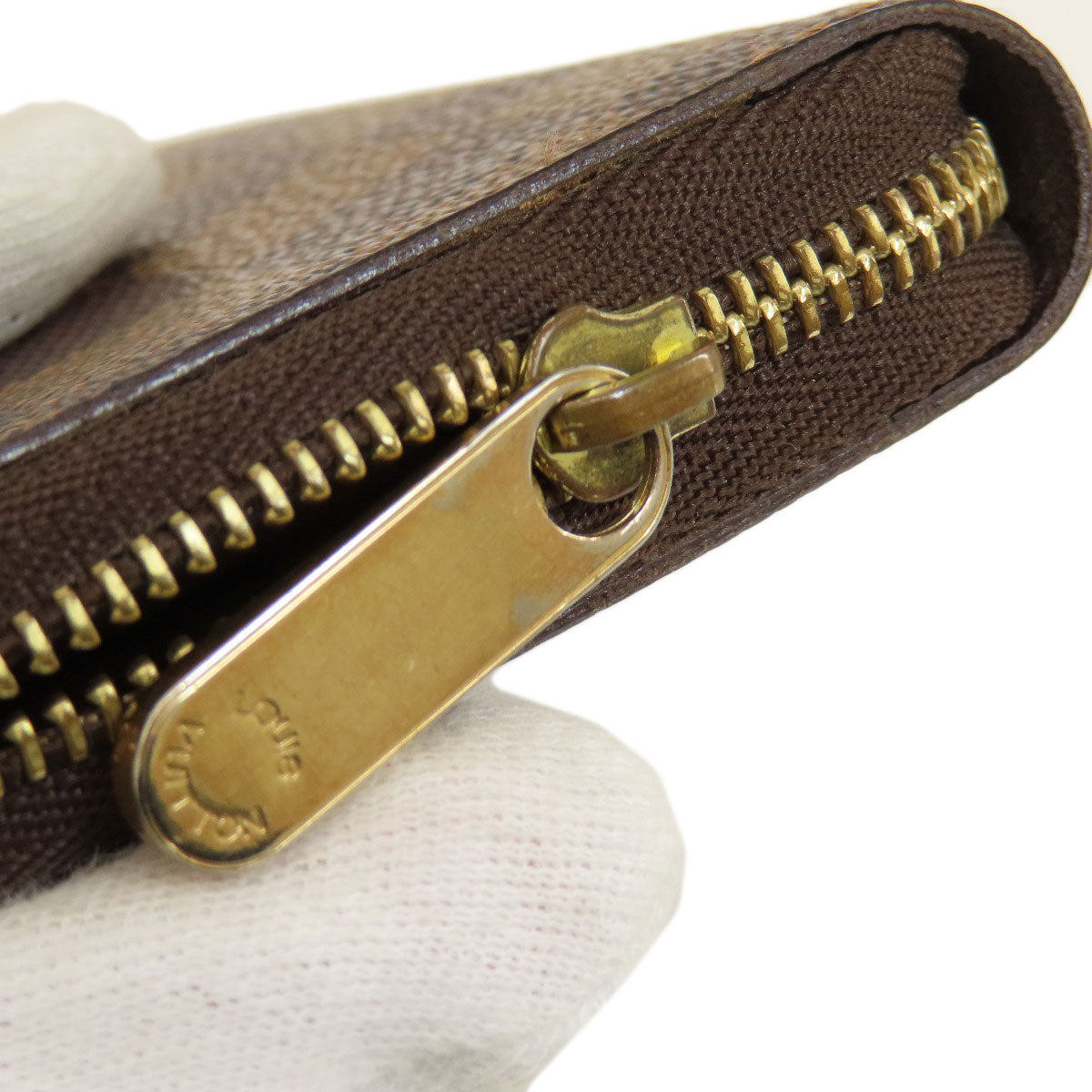 LOUIS VUITTON N63070 Zippy Coin Purse Damier Ebene coin purse Damier canvas Ladies [Used]