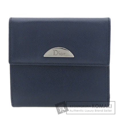 CHRISTIAN DIOR   Bifold Wallet with Coin Pocket Logo Hardware Leather Ladies