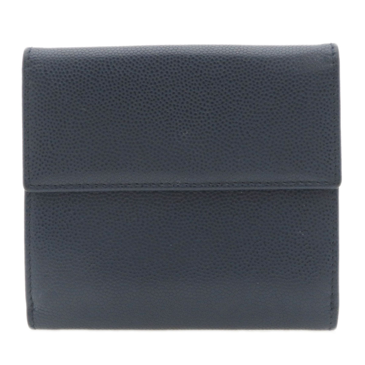 CHRISTIAN DIOR Logo Hardware Bifold Wallet with Coin Pocket Leather Ladies [Used]