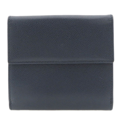 CHRISTIAN DIOR Logo Hardware Bifold Wallet with Coin Pocket Leather Ladies [Used]