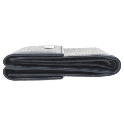 CHRISTIAN DIOR Logo Hardware Bifold Wallet with Coin Pocket Leather Ladies [Used]