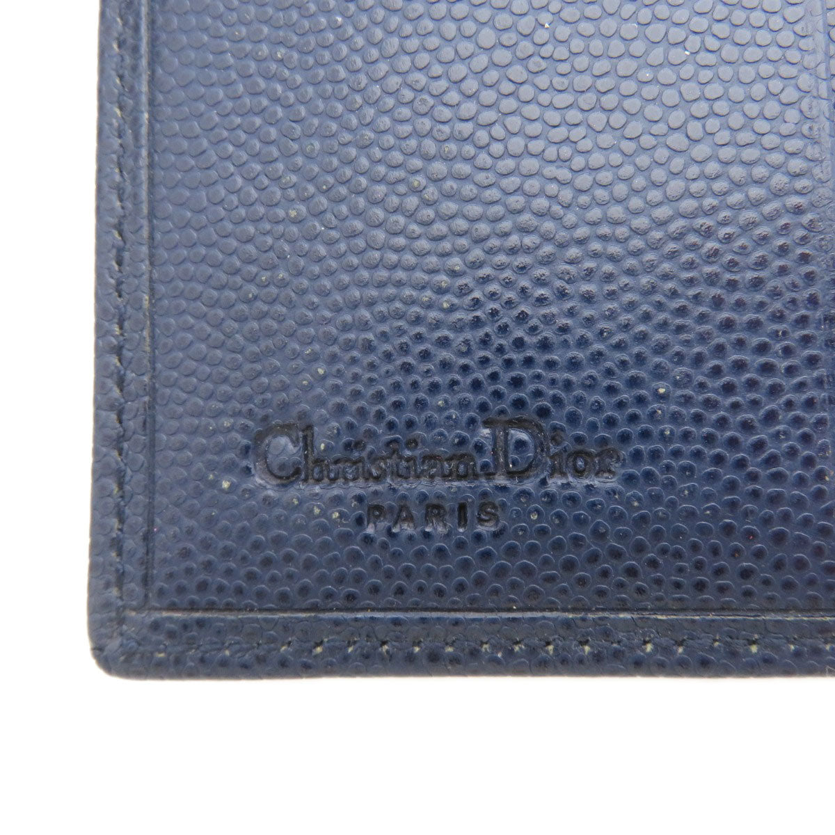 CHRISTIAN DIOR Logo Hardware Bifold Wallet with Coin Pocket Leather Ladies [Used]