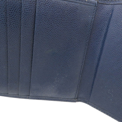 CHRISTIAN DIOR Logo Hardware Bifold Wallet with Coin Pocket Leather Ladies [Used]