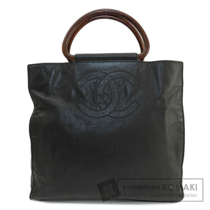 CHANEL COCO Mark Tote Bag Grained Calfskin Skin Ladies [Used]
