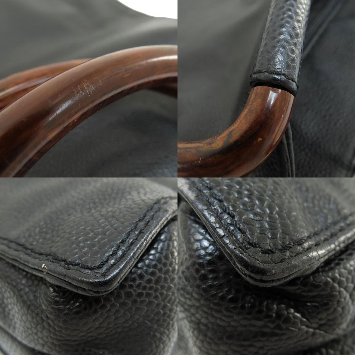 CHANEL COCO Mark Tote Bag Grained Calfskin Skin Ladies [Used]