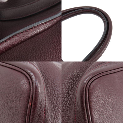 HERMES Garden Party TPM Bordeaux SilverHardware Handbag Taurillon Clemence Ladies [Used]