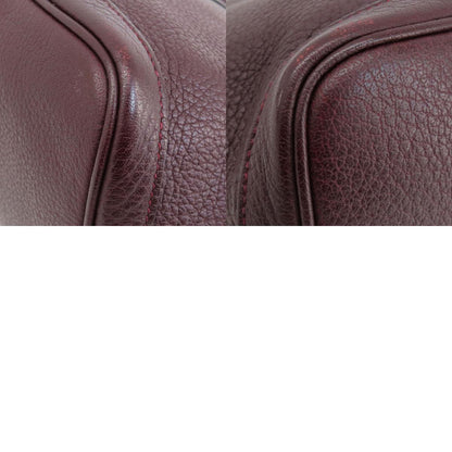 HERMES Garden Party TPM Bordeaux SilverHardware Handbag Taurillon Clemence Ladies [Used]