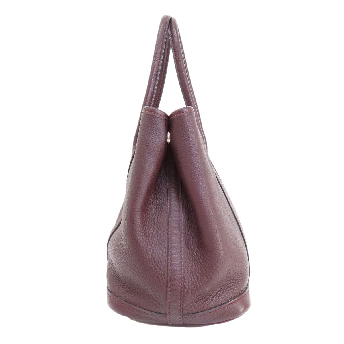 HERMES Garden Party TPM Bordeaux SilverHardware Handbag Taurillon Clemence Ladies [Used]