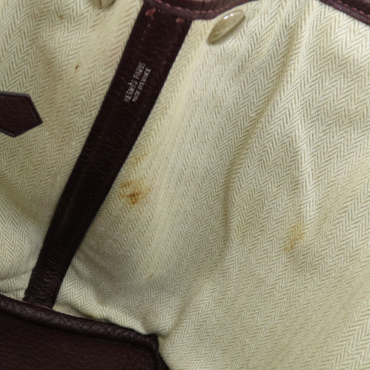 HERMES Garden Party TPM Bordeaux SilverHardware Handbag Taurillon Clemence Ladies [Used]