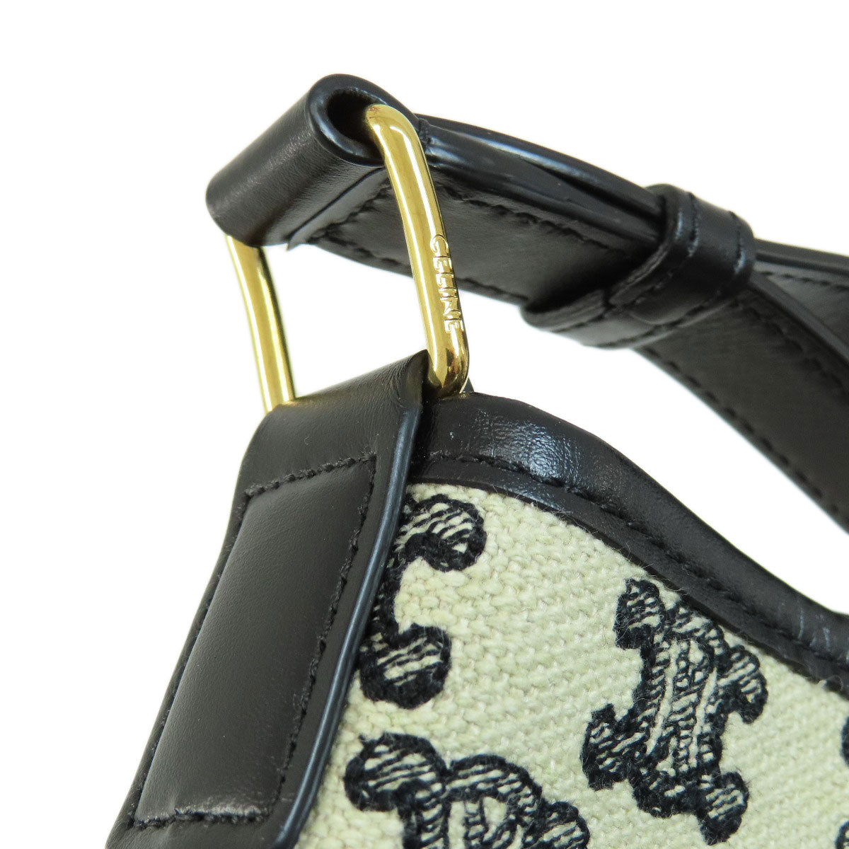 CELINE Small Bucket Triomphe Shoulder Bag Canvas Ladies [Used]