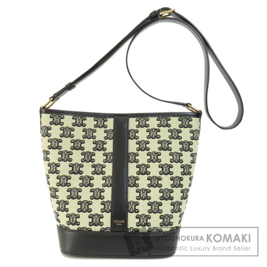 CELINE Small Bucket Triomphe Shoulder Bag Canvas Ladies [Used]