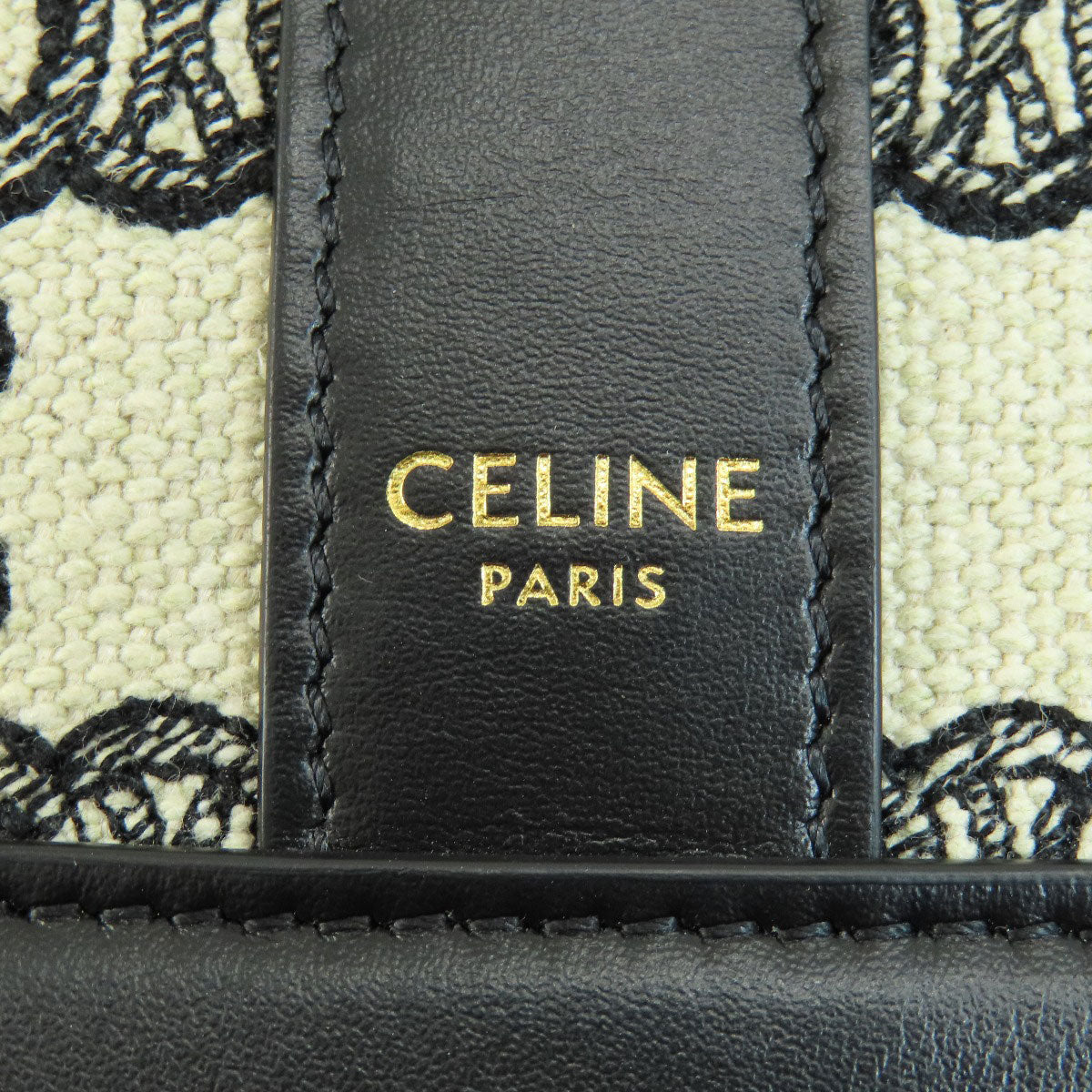 CELINE Small Bucket Triomphe Shoulder Bag Canvas Ladies [Used]