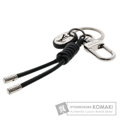 LOUIS VUITTON M67224 Leather Rope Keyring Damier Graphite key ring Metal Damier canvasLadies [Used]