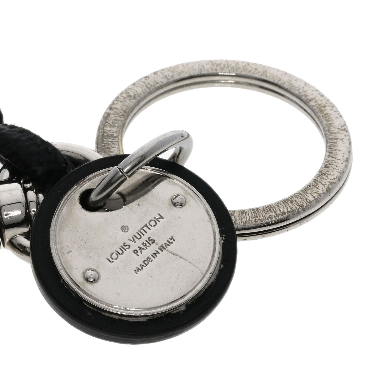 LOUIS VUITTON  M67224 key ring Leather Rope Keyring Damier Graphite Metal Damier canvasLadies