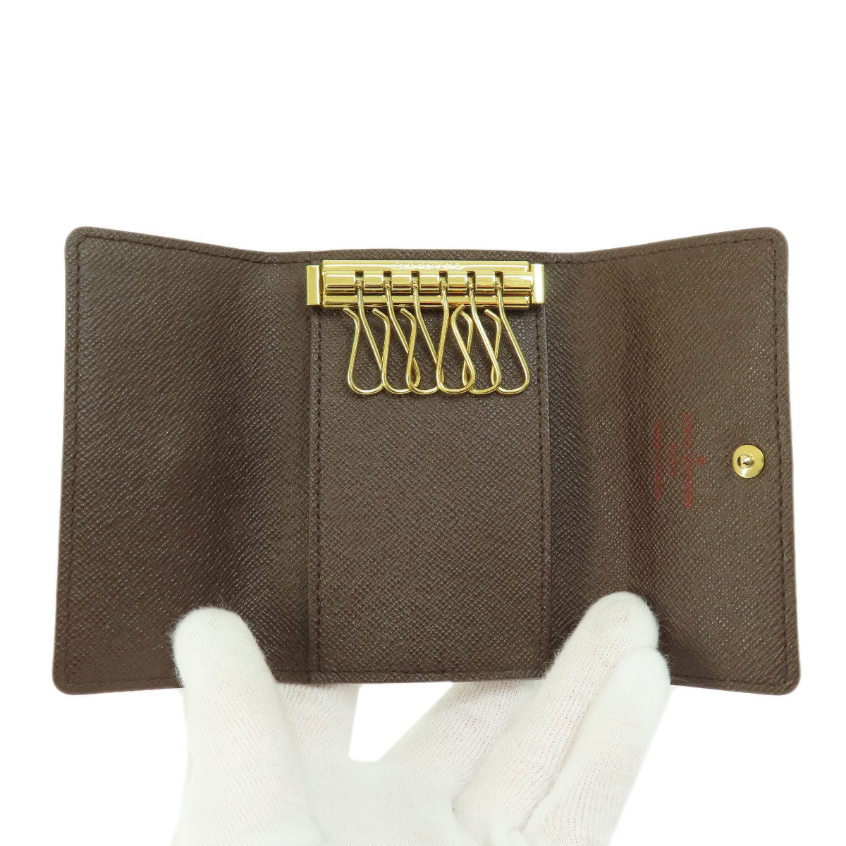 LOUIS VUITTON N62630 Multicles6 Damier Ebenu key holder Damier canvas Ladies [Used]