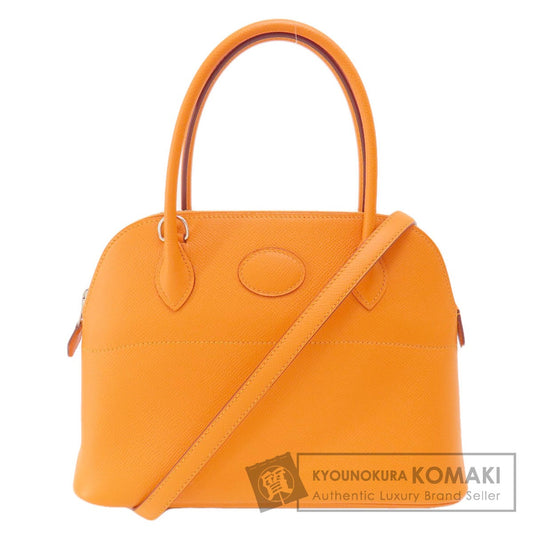 HERMES   Handbag Bolide27 Apricot SilverHardware Epsom Ladies