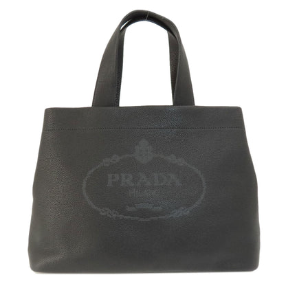 PRADA logo Tote Bag Leather Ladies [Used]